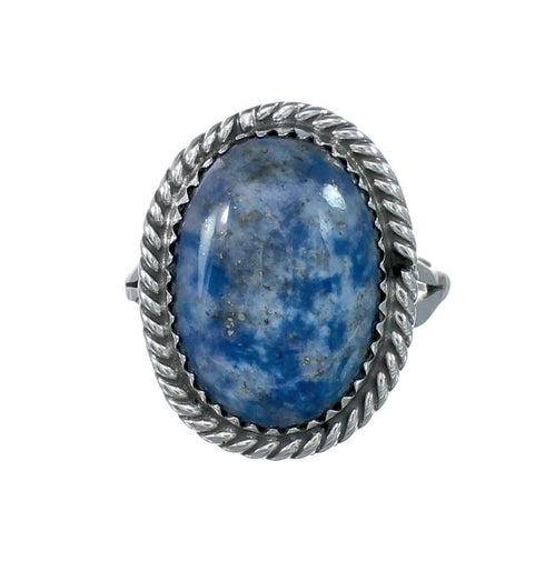Denim Lapis Sterling Silver Native American Ring Size 7-1/4 JX130285